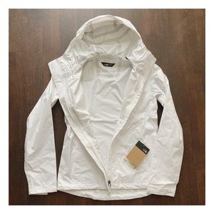 All White North Face Jacket XS